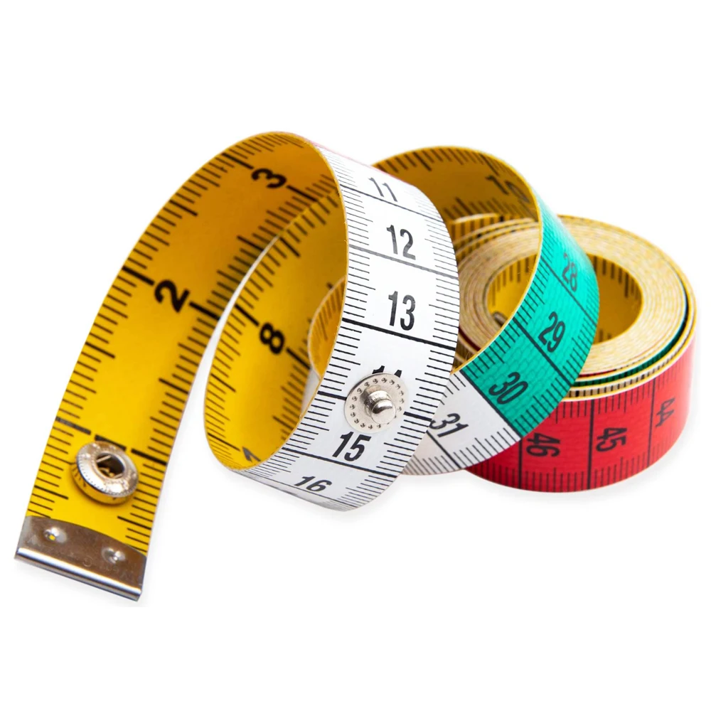 150cm/60in Germany Quality Soft Tape Measure Tailor\'s Tape with Snap Fasteners Body Measuring Ruler Needlework Sewing Tool