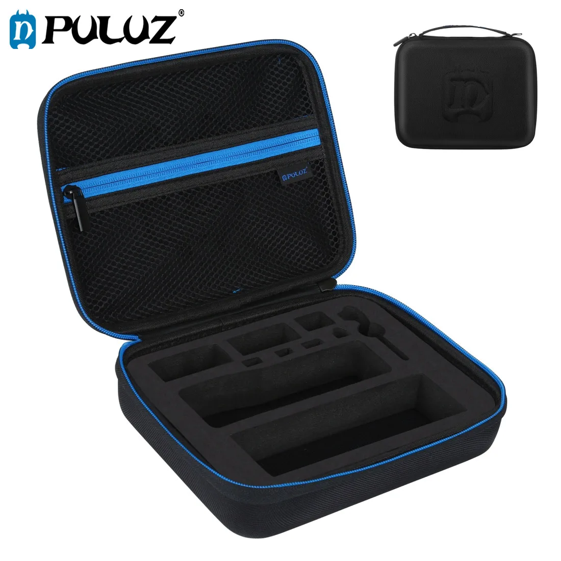 PULUZ-Bolsa de transporte de viaje impermeable, caja de almacenamiento de EVA dura para DJI OSMO Pocket 2, cardán de mano, cámara, tamaño 23x18x7cm