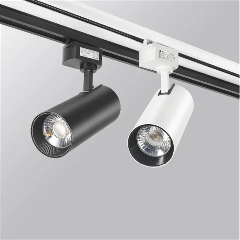 LED Track Light 10W 20W 30W 40W Ceiling Rail COB Track Light Spotlights Replace Halogen Lamps For Home Clothing Shop AC110V 220V