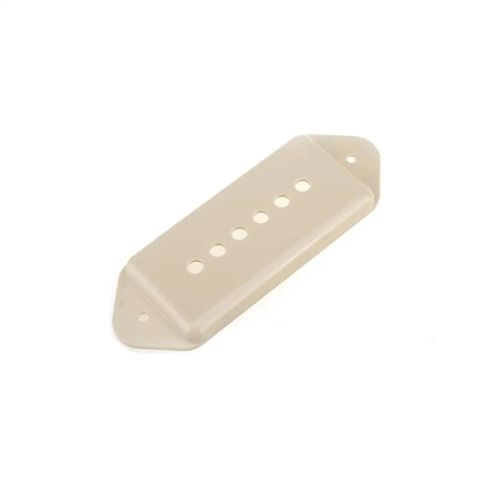 Musiclily Pro 49.2mm P90 Dog Ear Short/Low Neck Position Pickup Covers for USA Gibson/Vintage Style Epiphone, Cream (Set of 2)