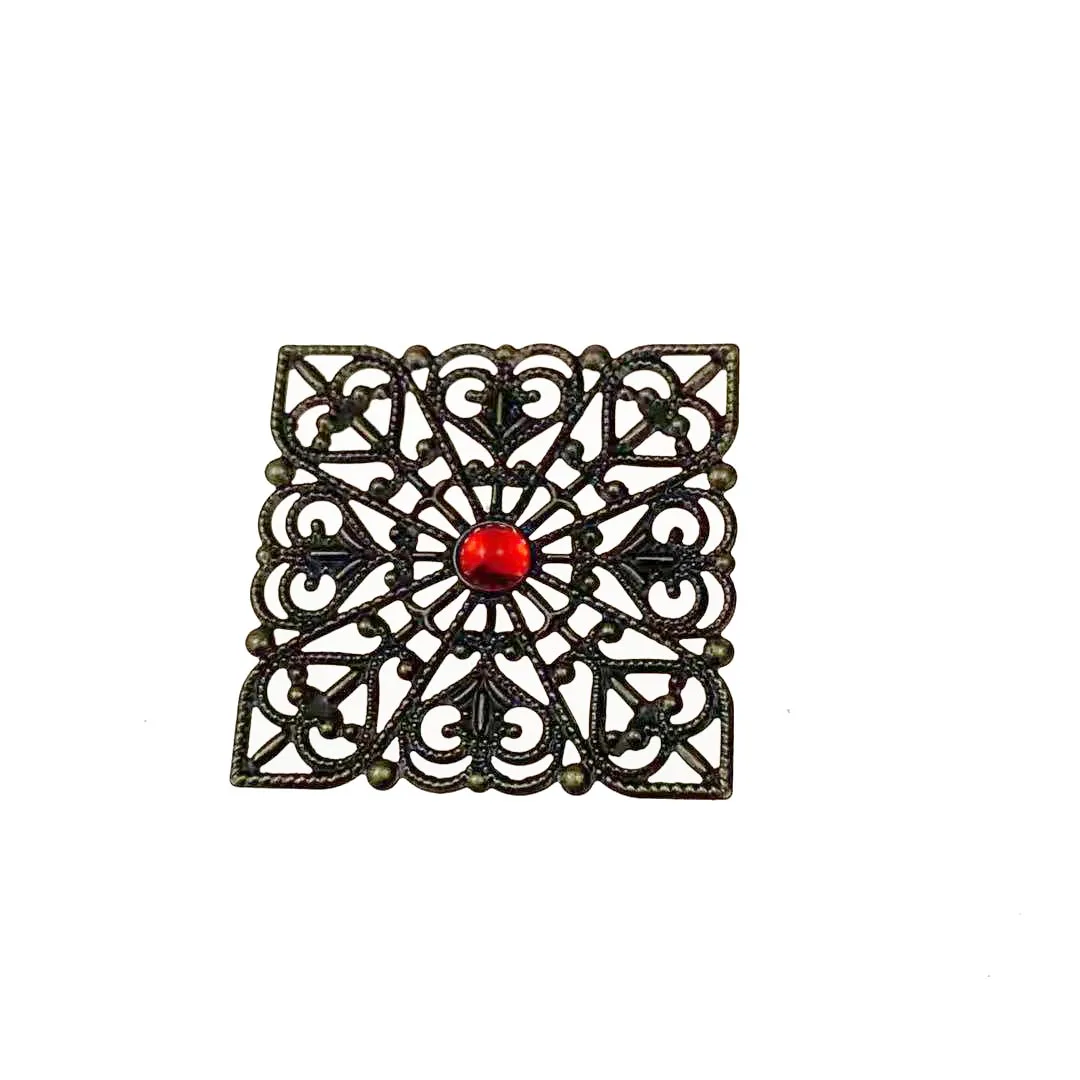 20Pcs Filigree  square  Connectors Metal Crafts Gift Decoration DIY Findings