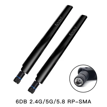2.4G/5Ghz 6DBi 10Dbi RP-SMA Mannelijke Connector Externe Draadloze Wifi Antenne Universele Router Netwerkkaart Antenne Voor AX210 AX200