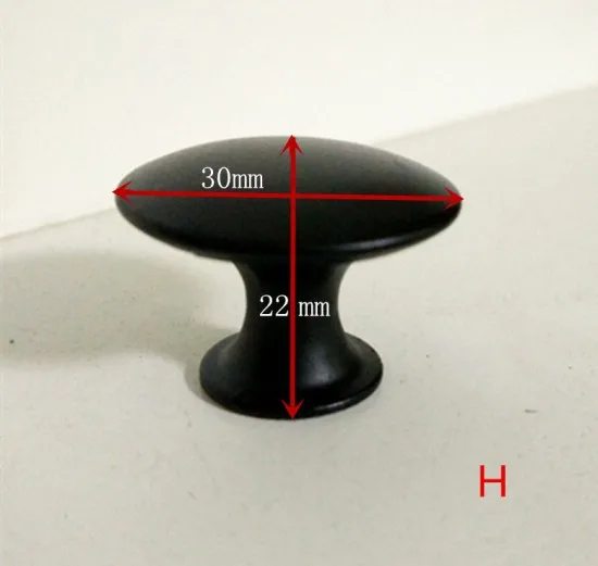 Diameter 30mm 20pcs/lot BLACK Knob Pull Handle Kitchen Cabinet Hardware free shipping - H 5
