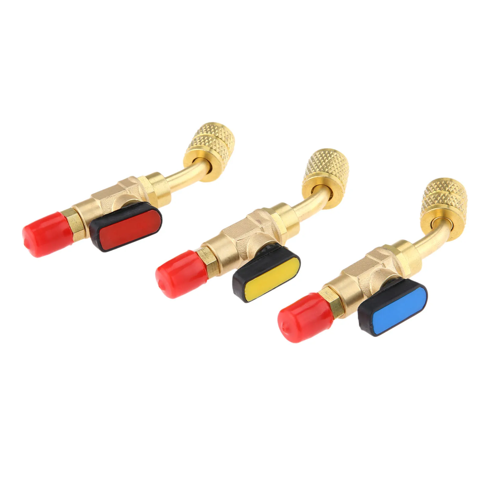 Yetaha 3Pcs Angled Manual Shut-off Valve 1/4