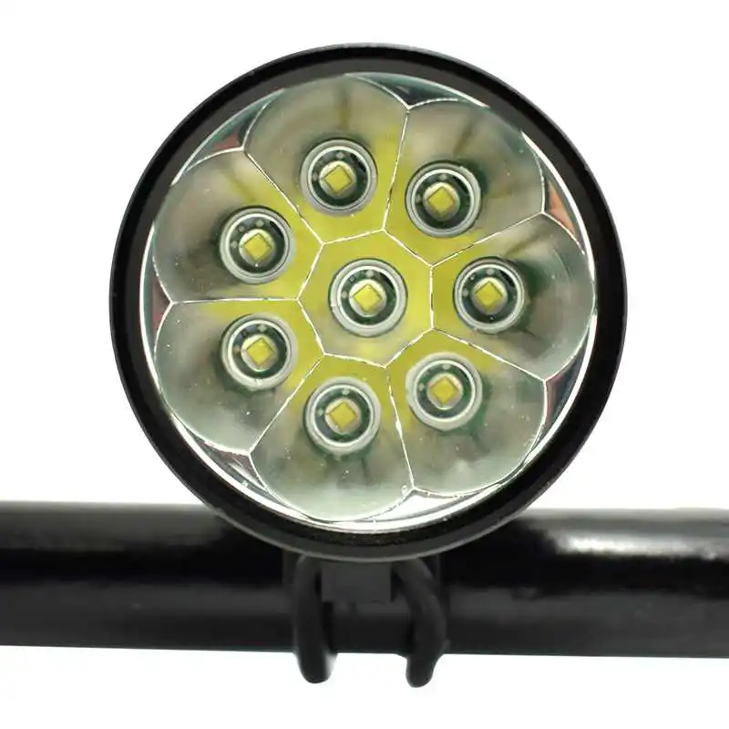 12000 Lumen 8* T6 LED Bicycle Light Bike Front Light MTB 3 Modes Cycling Riding Headlight Lamp + 8.4V 18650 Battery Pack