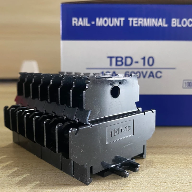 Barra terminal de dupla camada, guia de trilho, tbd10a 1.5mm, não desliza e perna quebrada