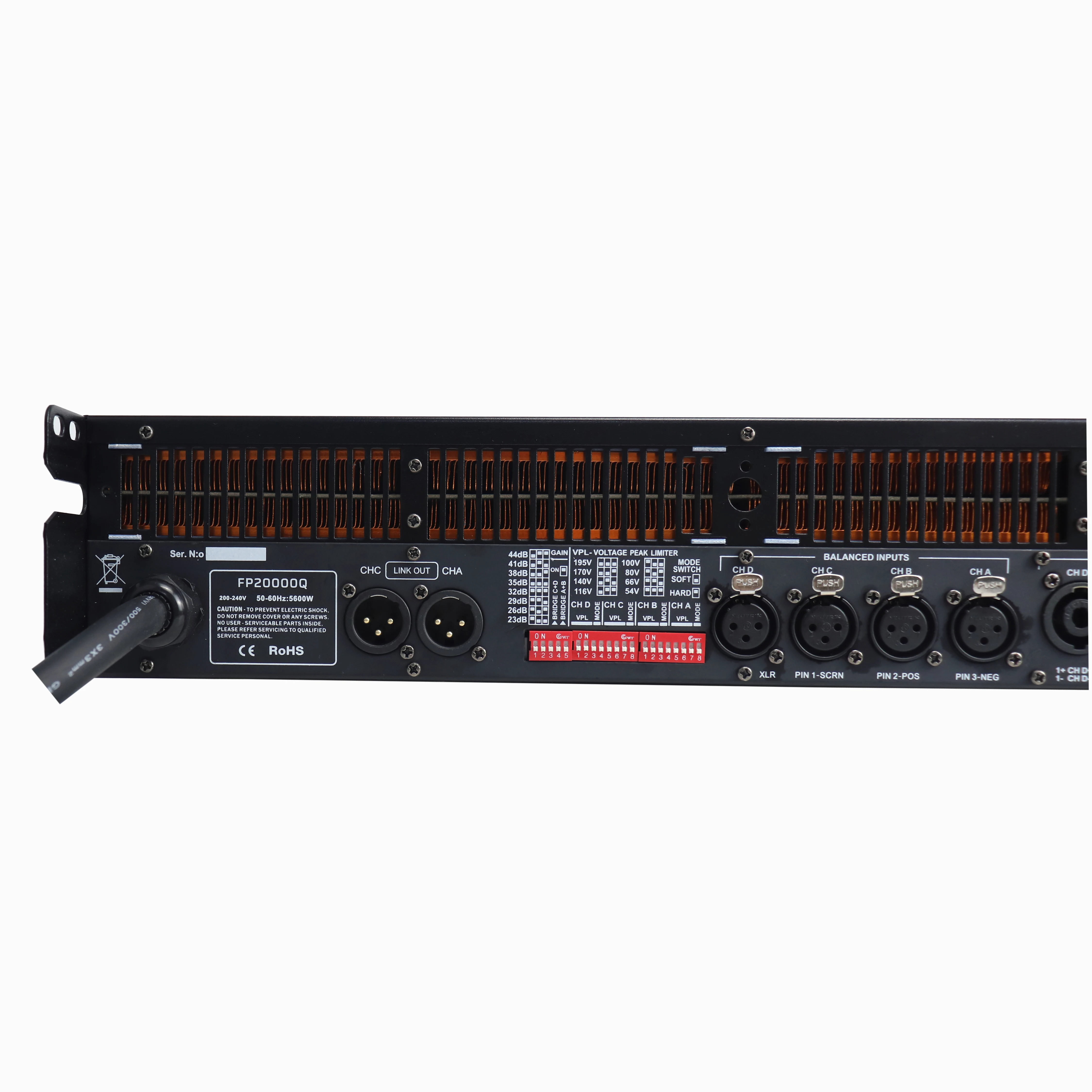 Leicozic 20000Q Профессиональный усилитель мощности звука 7000 Вт на 2 Ом 4-канальный линейный массив усилителя сабвуфера для выступления на сцене