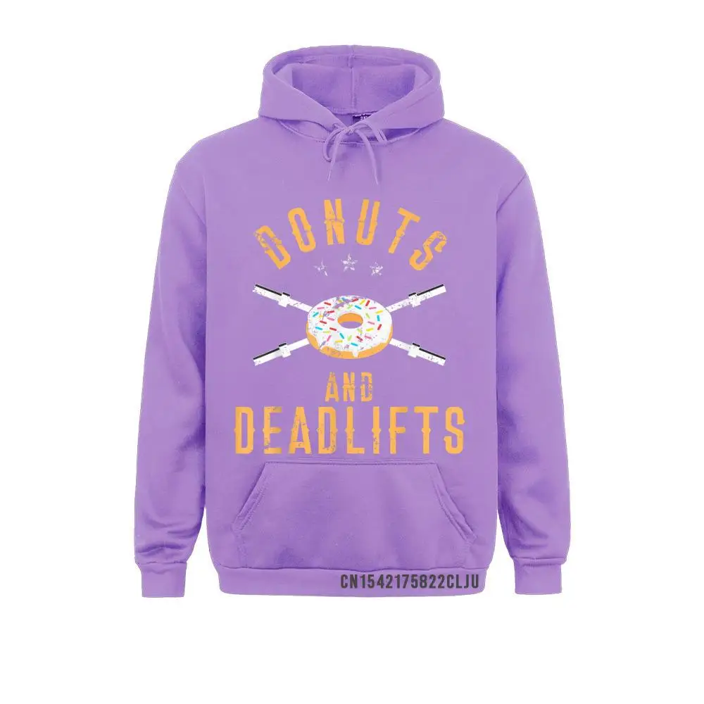 Slim Fit Donuts And Deadlifts Warm Funny Workout Powerlifter Anime Warm Long Sleeve Men Sweatshirts Hoodies For Clothes Geek