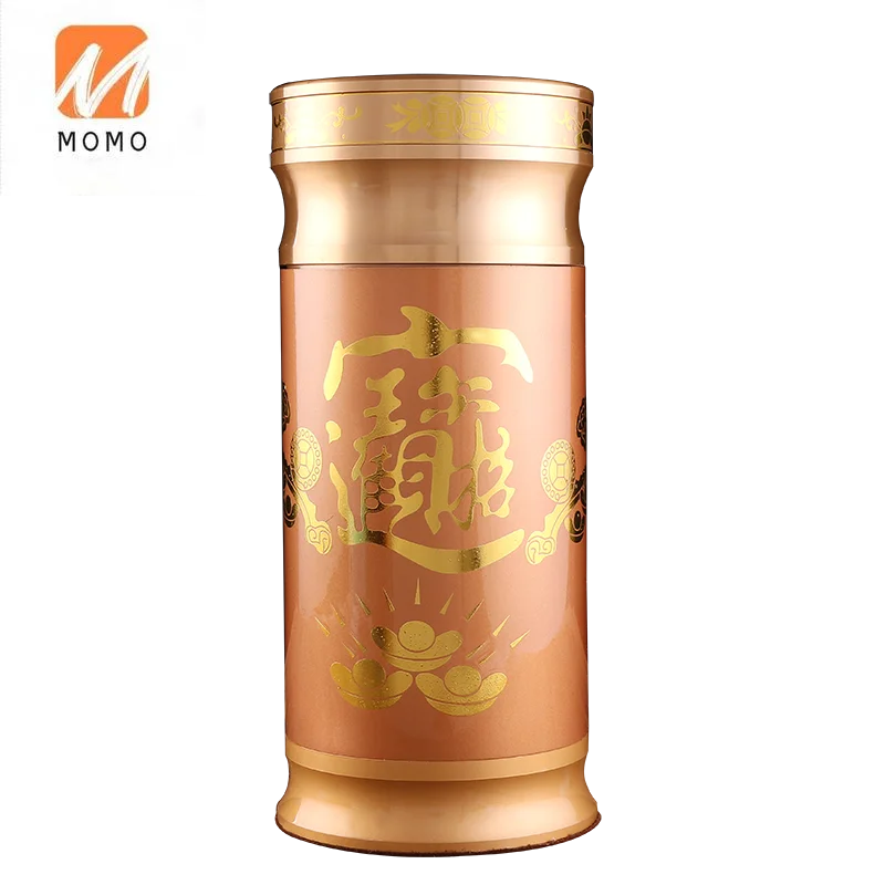 Buddha Supplies Copper Incense Barrel Joss Stick Barrel Household Buddha Worship Barrel Bamboo Stick Incense Incense Tube