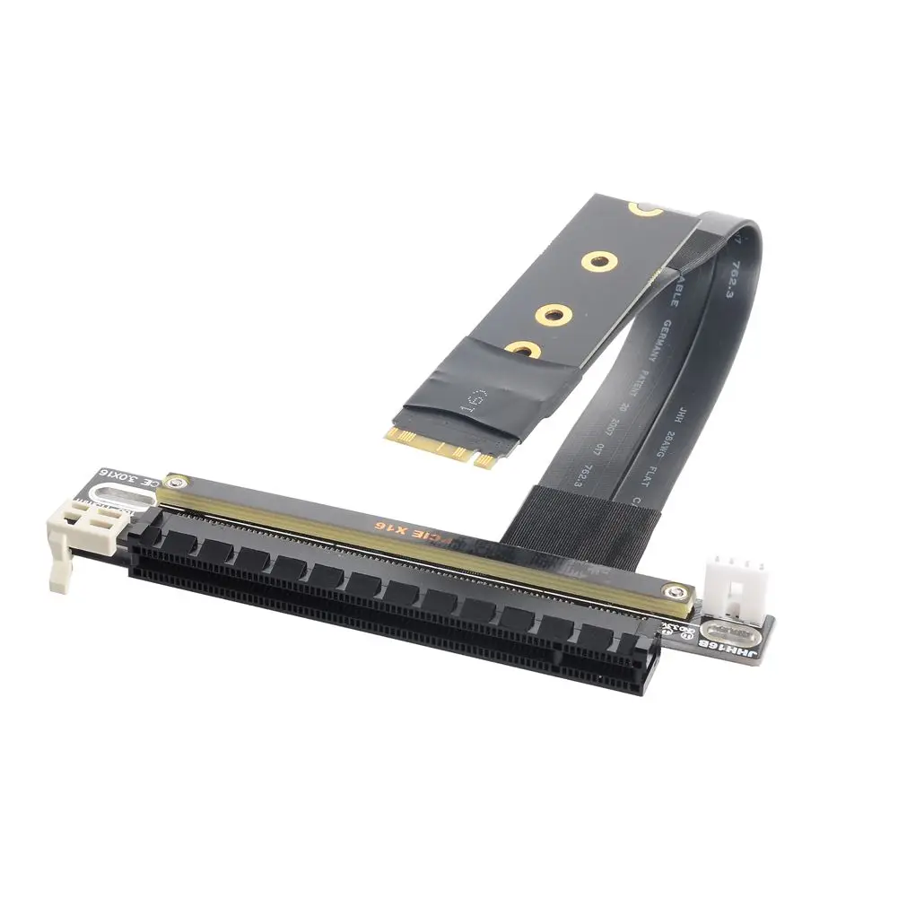 PCI-E 3.0 16x PCIe x16 Extender to M2 M.2 NVMe M-Key Riser Card Extension Cord Gen3.0 32Gbps with Sata Power Cable