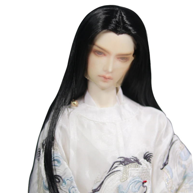 Peluca BJD de 1/4 1/3, disfraz antiguo Hanfu, pelo largo, pelucas básicas de samurái Vintage para BJD/SD SD13 o accesorios de muñeca tío fuerte C120