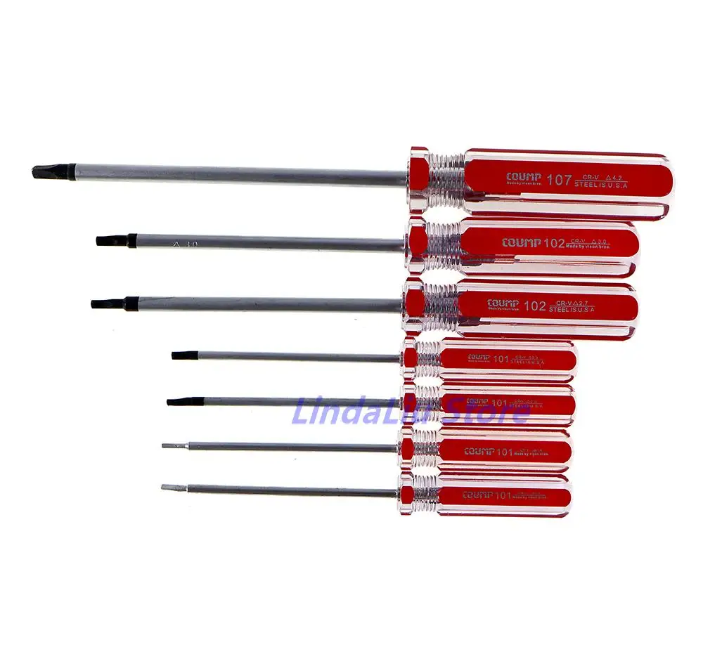 Repair Tool Kit Vanadium Steel Triangle Screwdriver Anti-theft Screw Removal Triangular Tool 1.4/1.8/2.0/2.3/2.7/3.0/4.2 mm