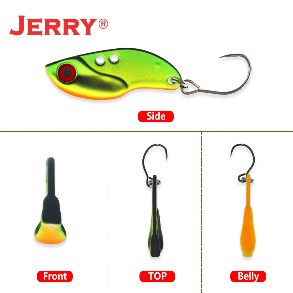 Jerry Dagger Micro Ultralight Vibration Fishing Lure Alloy Jig Light Rock Fishing 2.8g 3.5g 5g Sinking Blade VIB UV Coating Trou image 4