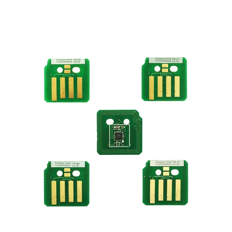 Compatible C13S050659 C13S050658 C13S050657 C13S050656 Toner Chip For Epson WorkForce Aculaser-C500 Laser Printer Cartridge Chip