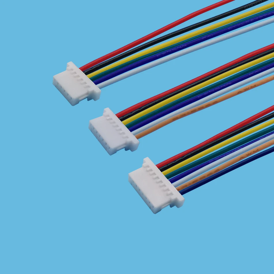 10Pcs JST SH1.0 Pitch 1.0mm 2P 3P 4P 5P 6P 7P 8 Pin Single Female Jack Plug Electronic Wire Cable Connector Length 10cm 28AWG