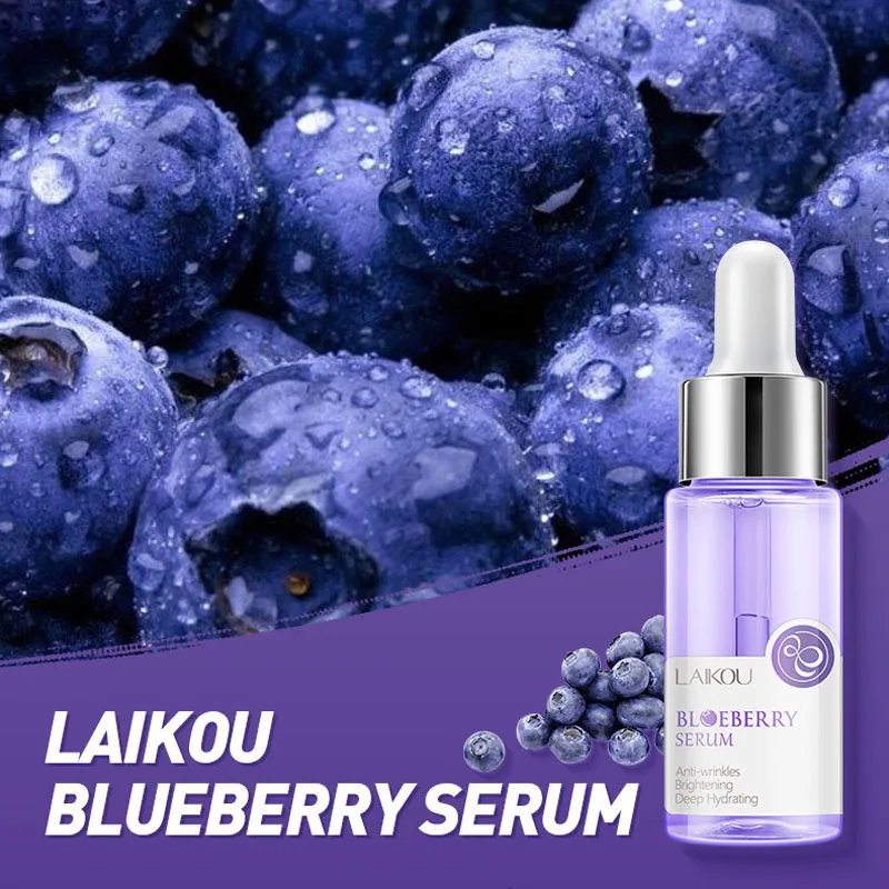 

LAIKOU Blueberry Anti Wrinkles Facial Serum Brighten Skin Tone Hydrating Repair Damaged Skin Whitening Remove Spots Skin Care