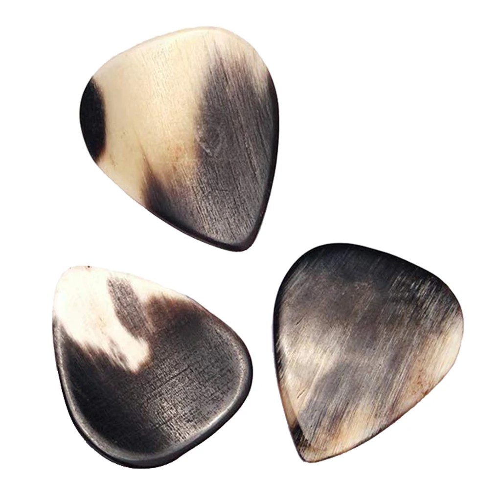 3Pcs Buffalo Horn Guitar Picks For Acoustic / Folk Guitar Accessories