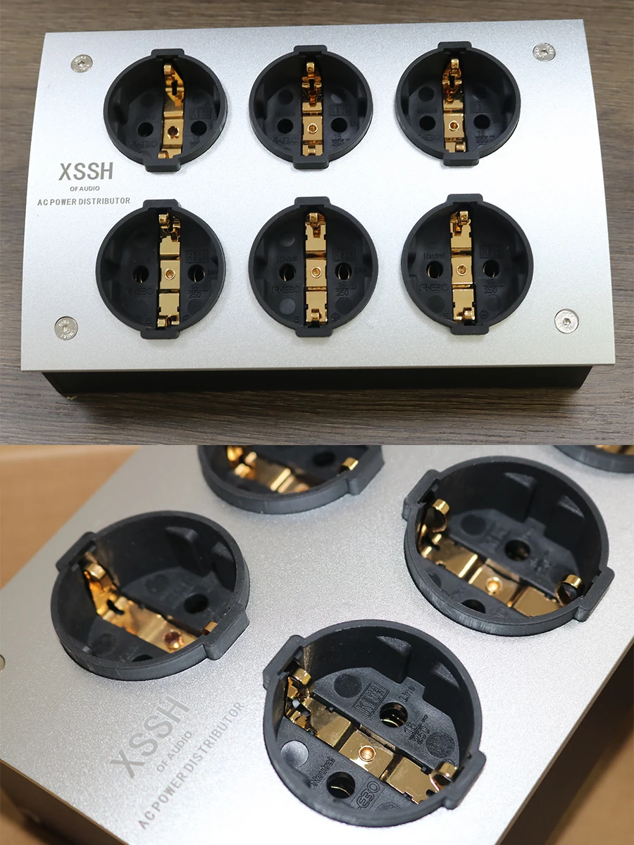 XSSH Audio E-TP60 FI-E30 EU Schuko Euro Stromverteiler 125V-250V 50/60Hz 16A 16 Ampere IEC-Eingang Elektrischer Steckdosenverteiler – Detail 3