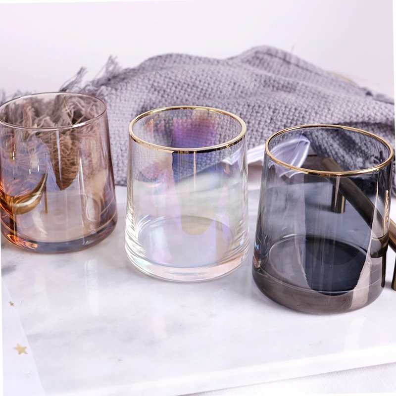 

Japanese Colorful Glass Whisky Glass High Temperature Water Cup Tea Cup Milk Tea Drink Juice Cup Creative Hotel Home Decoration