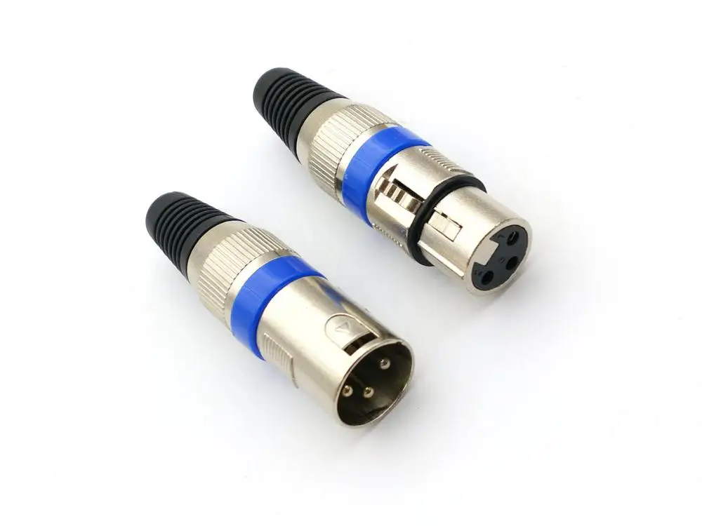 conector do cabo audio xlr plugue macho mic ou jack femea pinos 01