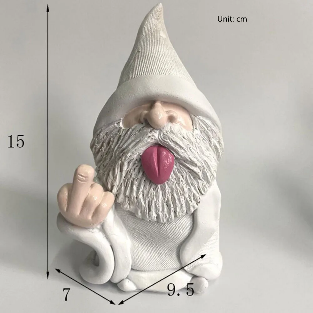 Outdoor garden white clothes dwarf resin pendulum dwarf garden resin crafts ornaments