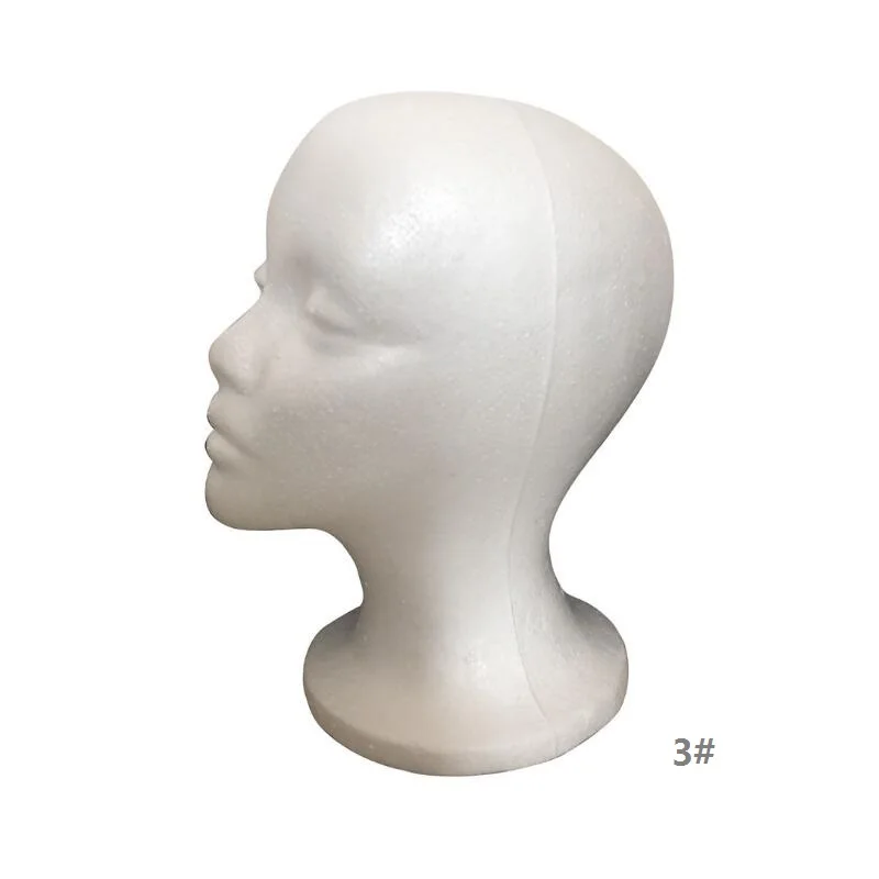 White Foam Wig Stand, 1 Piece