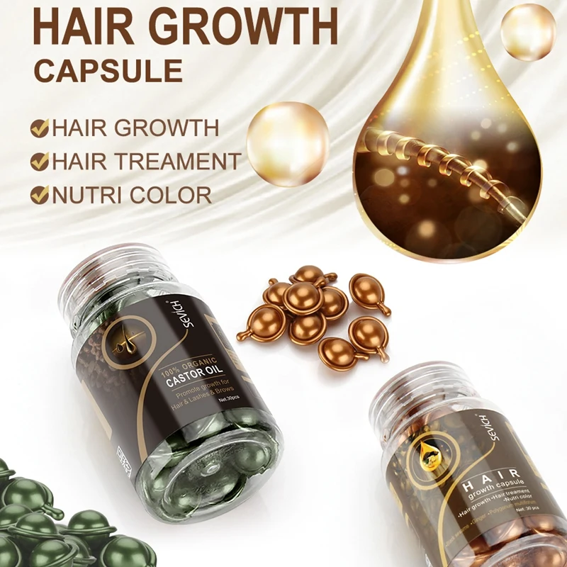 

Sevich Hair Growth Capsule Kit 2PCS/SET Ginger Hair Serum for Anti-Hair Loss Treatment & Hair Growth Reapri Damaged Hair Oil