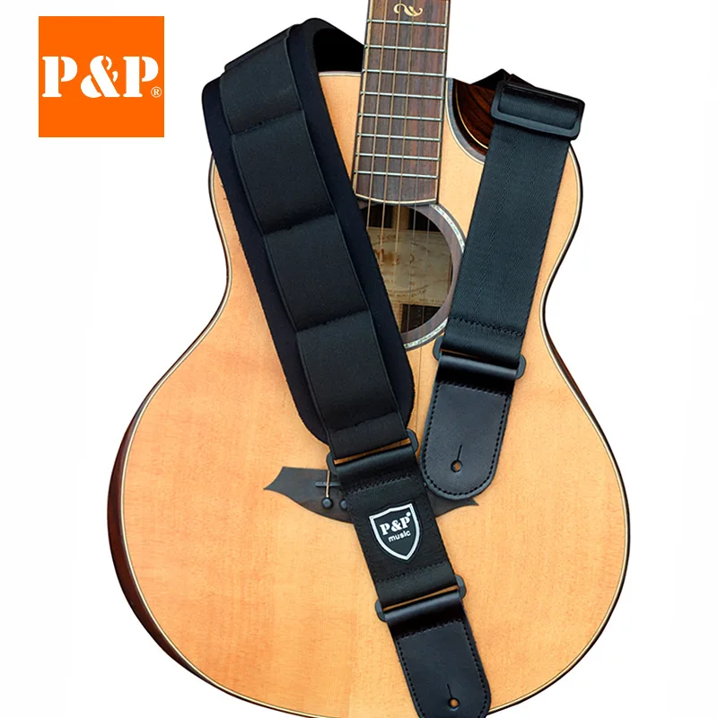 Professional EVA Thickening Padded Guitar Strap Acoustic Electric Guitar Bass Strap Reduce Pressure