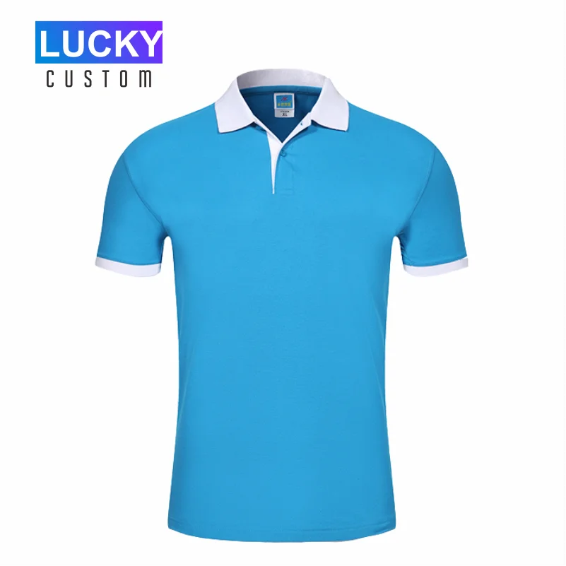 Men's Contrasting Collar Polo Shirt Customized Printed Embroidered Logo Enterprise Company Factory Clothing Breathable