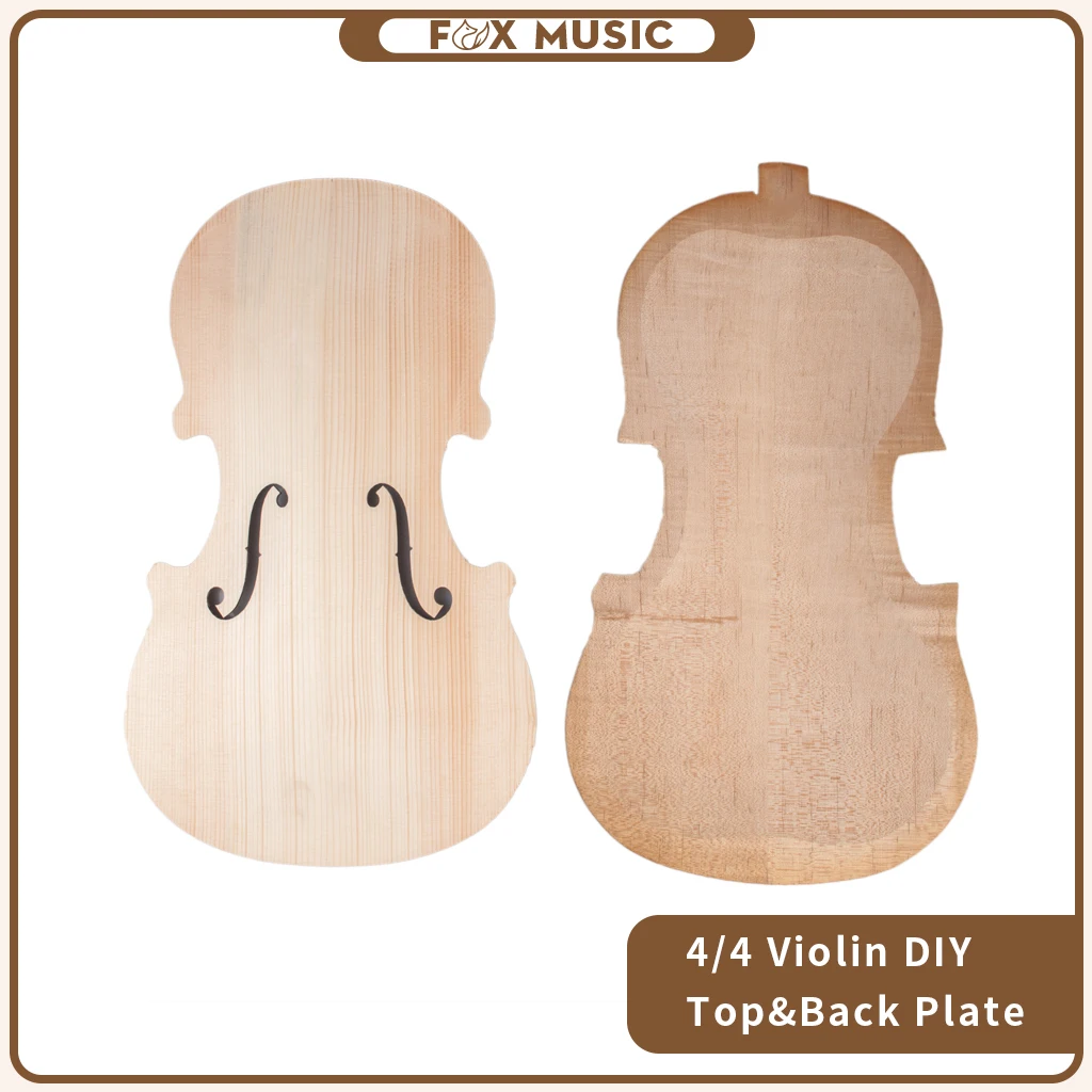 4/4 Violin Spruce Top And Maple Back Set Unfinished Part DIY Musical Instrument
