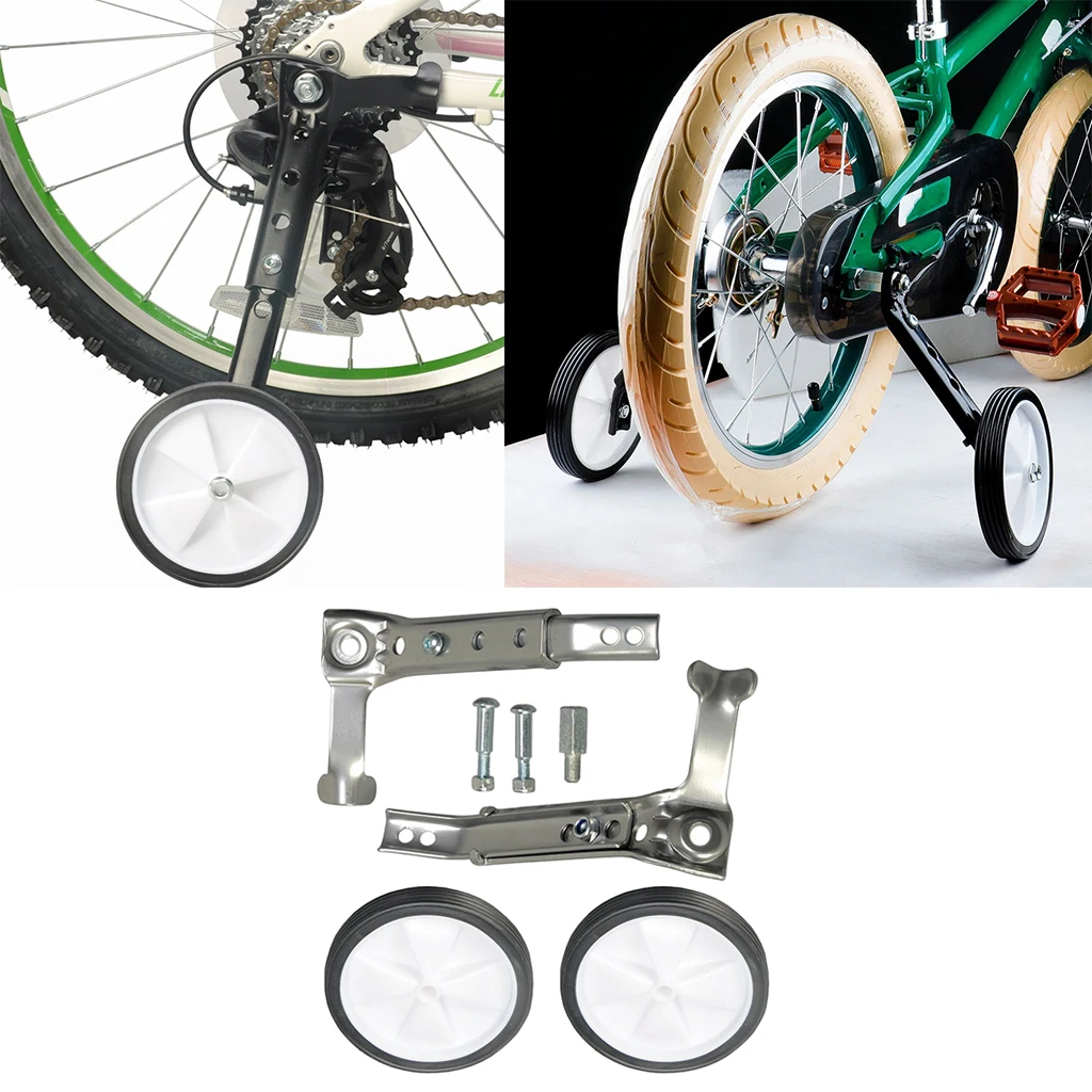 Pair Bicycle Training Wheels for 16 18 20 22 24\'\' inch Single Speed Bicycle Stabilizer Stabiliser Support Trainer
