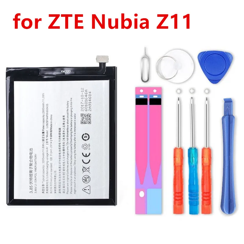 new  0 Cycle 3000mAh Battery for ZTE Nubia Z11 Li3829T44P6h806435 NX531J Nubia M2 Lite M2Lite NX573J M2 PLAY NX907J