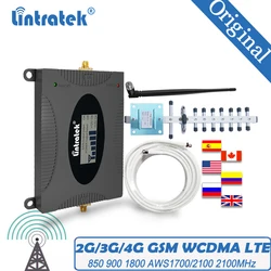 Lintratek CDMA Mobile Signal Repeater 2100 GSM LTE Cellular Amplifier 1800 2G WCDMA 850 900 Booster DCS Cell Phone Repeater