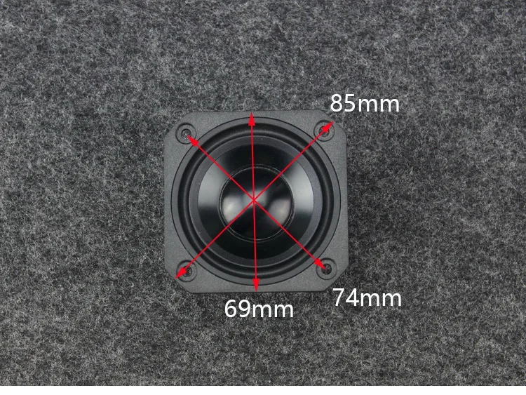 Sounderlink 풀 레인지 주파수 스피커, 양극 산화 알루미늄 분지, 캡톤 코일, HiFi 사운드, 2.5 인치, 3 인치, 95mm, 2PCs/로트