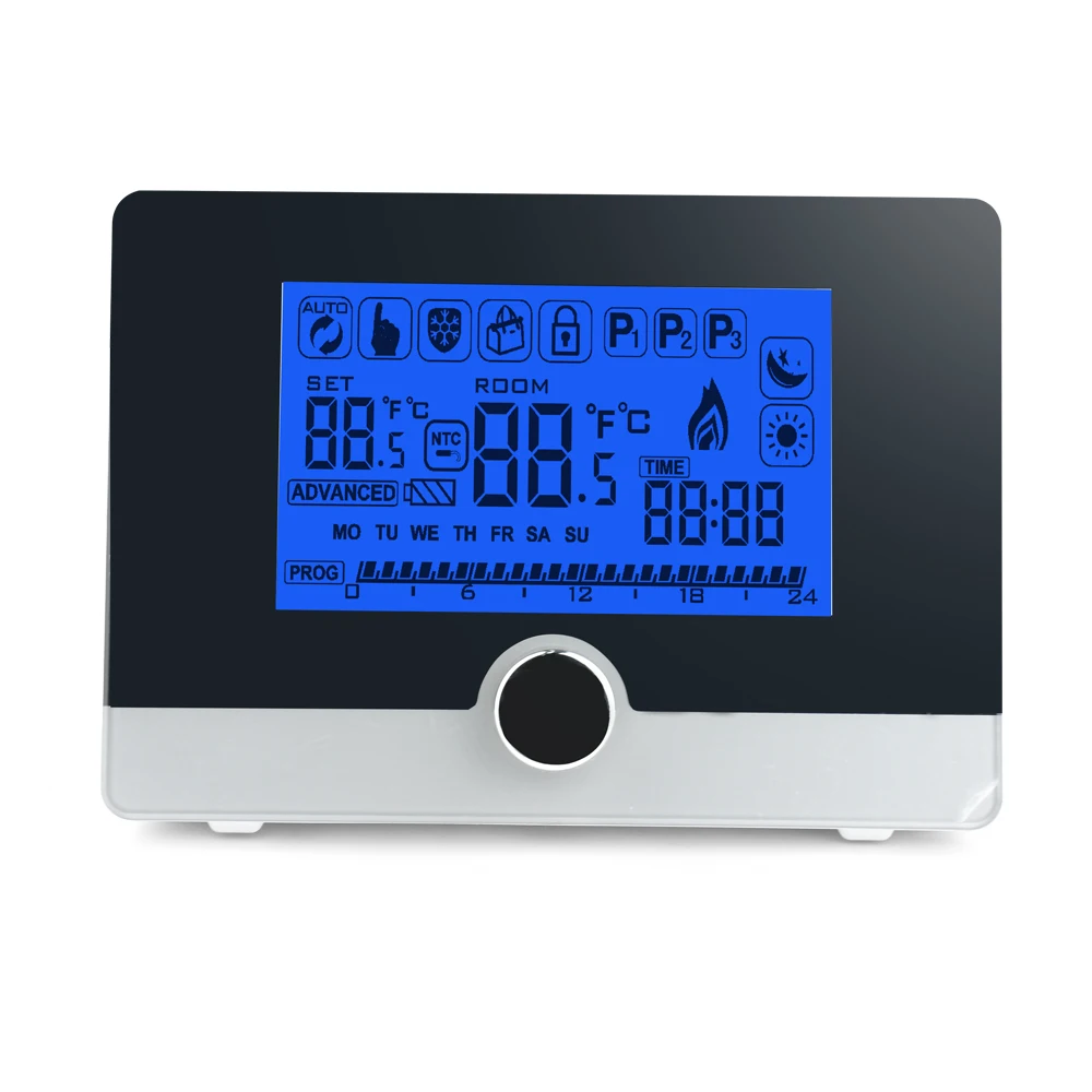 Cenbey Room thermostat Gas Boiler Termostat Underfloor heating Thermostat Digital Wall-hung battery programmable Black white