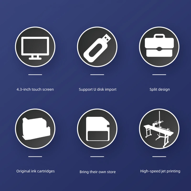 Portable 12.7MM Inkjet Printer Mobile Hand Jet Handheld Thermal Inkjet Printer QR Bar Batch Code Date Number Logo Expiry Date