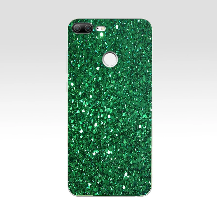 321FG Beautiful Emerald Green glitter gift Soft Silicone Tpu Cover phone Case for huawei Honor 9 10 20 Lite Pro