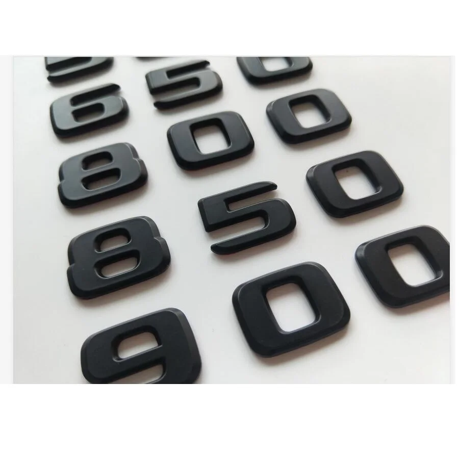 Matt Black Number Emblems B20 B25 B35 450 500 550 580 600 650 700 800 850 880 900 950 Letter for BRABUS