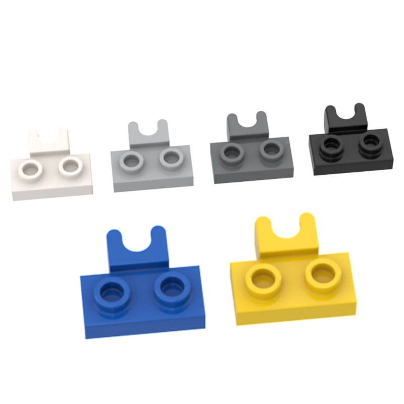 10Pcs MOC Parts 14704 Plate Modified 1 x 2 with Small Tow Ball Socket on Side Compatible Brick Building Block Particle Kid Toy