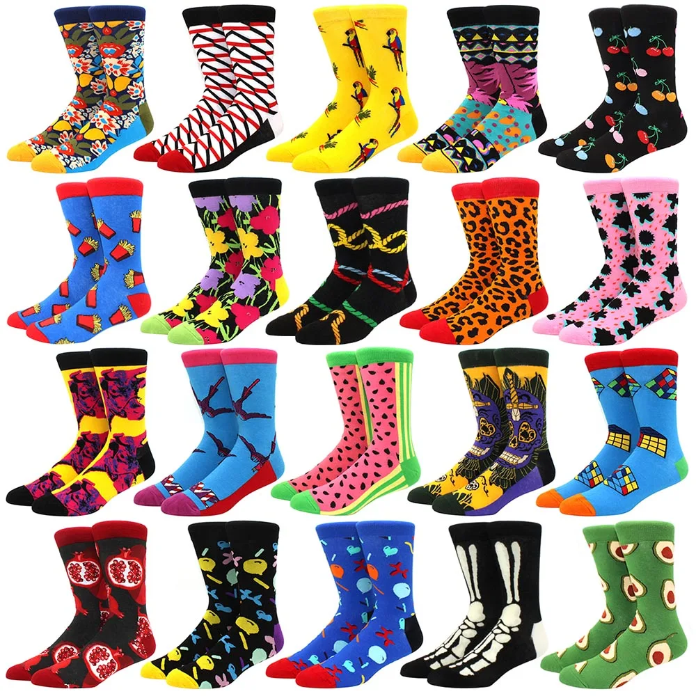 جديد ملون الرجال الشتاء الجوارب بتمشيط القطن لينة ارتداء الدافئة الرجال النساء الجوارب الطويلة Calcetines دي hombre الأعمال فستان