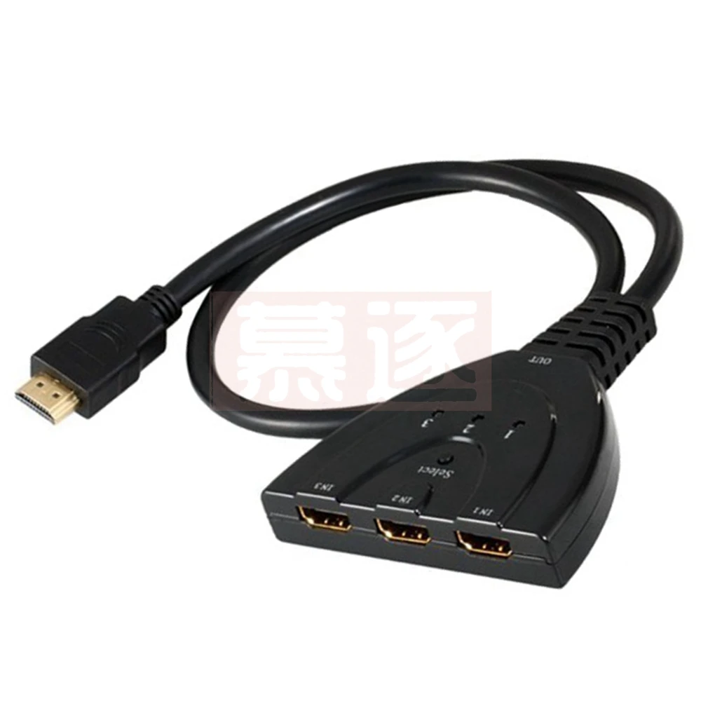 4K * 2K 3-port HDMI-kompatibel schalter 1,4 b 4K switcher HD-kabel distributor 1080p 3-zoll 1-ausgang hub für DVD HDTV Xbox PS