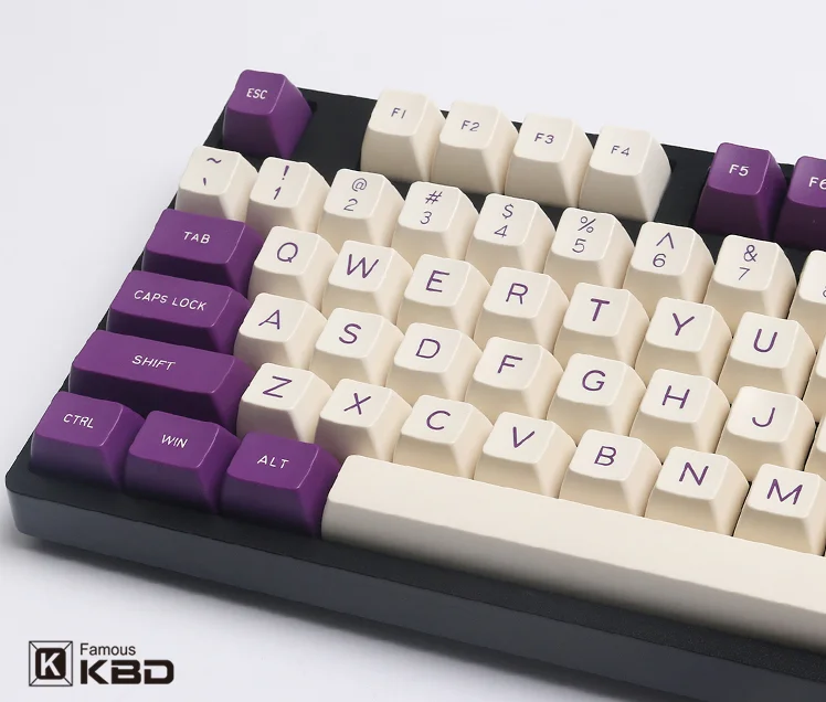 Imagem -03 - Maxkey SA Teclado Roxo Branco Molde de Injeção de Duas Cores Material Abs de 134 Teclas Adequado para a Maioria dos Teclados Mecânicos