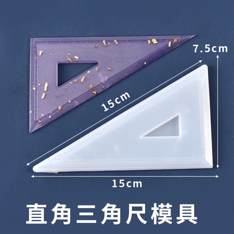 Protractor Triangle Ruler Right Angle Ruler UV Expoxy Resin Silicone Mold DIY Craft Jewelry Making Tools Resin Casting Molds