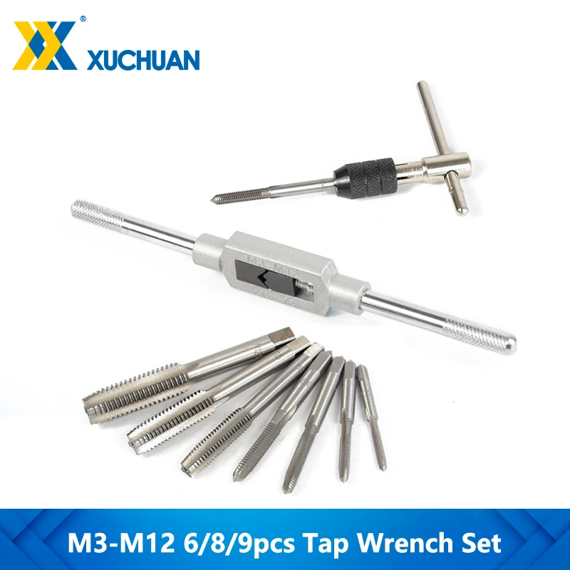 Ensemble de forets à tarauder à la main, taraud M3-M12, outils de taraudage à la main, filetage MeaccelerScrew, taraud hélicoïdal, ensemble de forets, 6 pièces, 8 pièces, 9 pièces