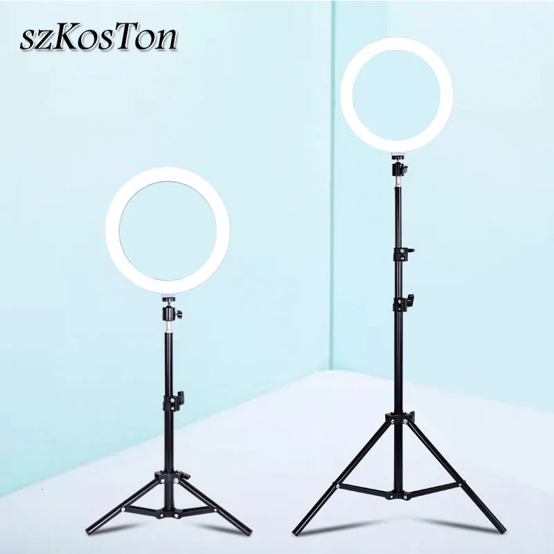 

6inch Led Ring Light Youtube Video Live 16cm Photography Selfie Ring Lamp Photo Studio Camera Light With 1.6m Phone Clip Tripod