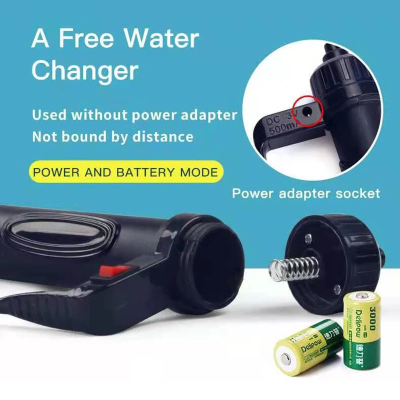 3W Aquarium Electric Gravel Cleaner Water Change Pump Cleaning Tools Water Changer Siphon for Fish Tank Water Filter Pump