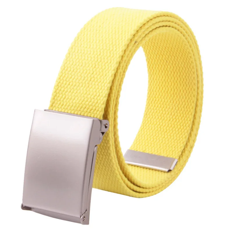 Nieuwe Candy Kleur Flip Gesp Canvas Riem Vrouwen Outdoor Trend Overalls Riem Mannen Riem Designer Riemen Vrouwen Hoge Kwaliteit