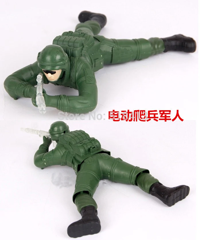 Electric Toy Large Electric Climb Toys With Light And Sound Military Model Toy Will Crawl Soldier Finished Product Battery 2021