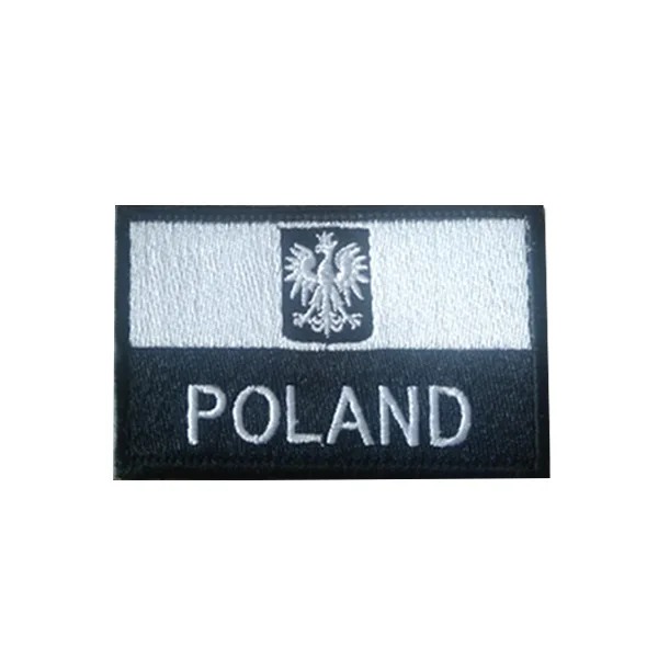 Poland Flag Embroidery Patch Polish Eagle Special Force Army Military Patches IR Reflective Tactical Emblem Embroidered Badges