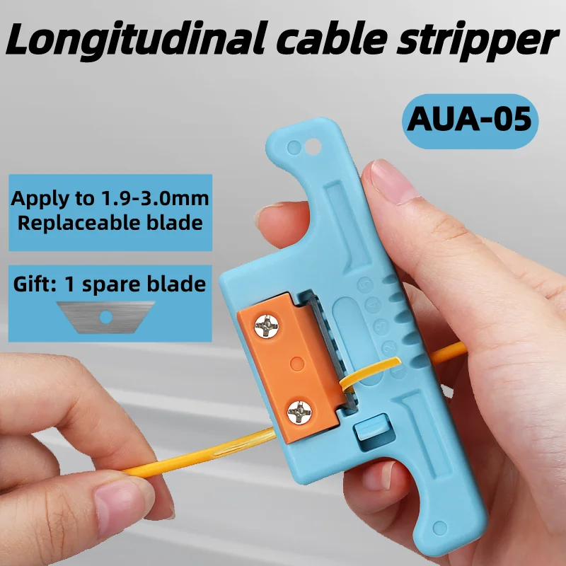 FTTH fibra óptica Stripper, tubo tampão solto, cabo longitudinal Stripping, ferramenta de acesso MAST-5, MSAT-5, 1.9-3.0mm